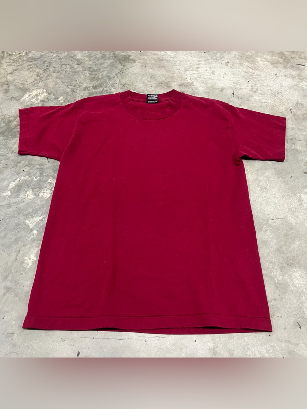 Vtg Fruit of the Loom BEST Blank Burgundy Maroon Shirt Size M USA Single Stitch